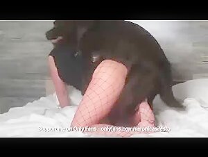 Veronica and her four-legged friend