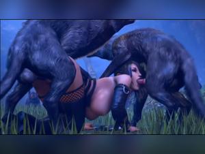 Bitch gets pounded by a wolf pack in the wild