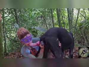 Regardez la salope qui baise avec son chien à l'aube : Alison