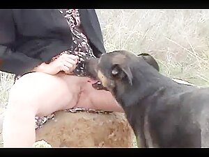 Mature Woman and Her Naughty Dog