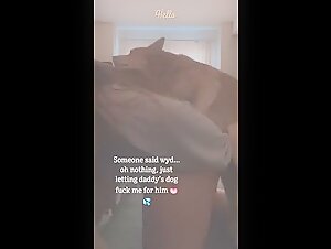Teen girl fucked by daddy's dog
